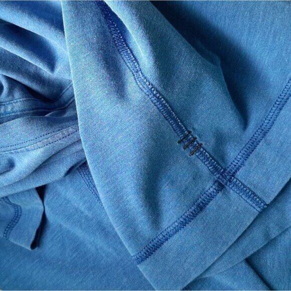 LULULEMON Athletic Short Sleeve Tee Crewneck Bright Blue T-Shirt Sz 10 Flawed - Picture 8 of 8